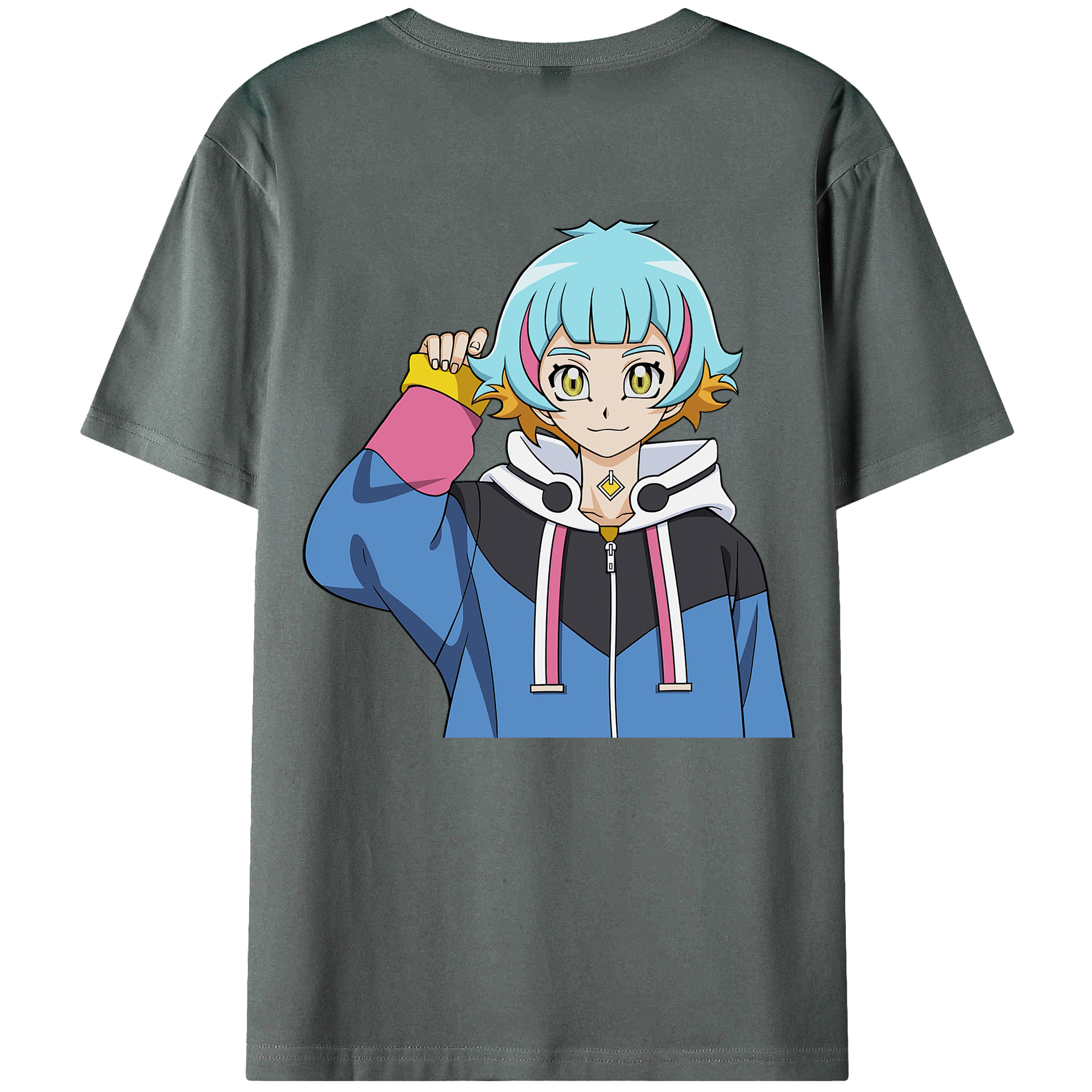 （画像用） 遊☆戯☆王 Yu-Gi-Oh! 綿100％ メンズ半袖Tシャツ（バックプリント） 通気性
